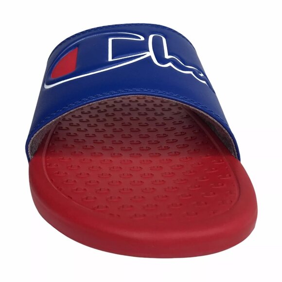 Champion Men's Slide Sandals Size 9-11 Royal Blue-Red Lightweight & Comfortable - Picture 10 of 12
